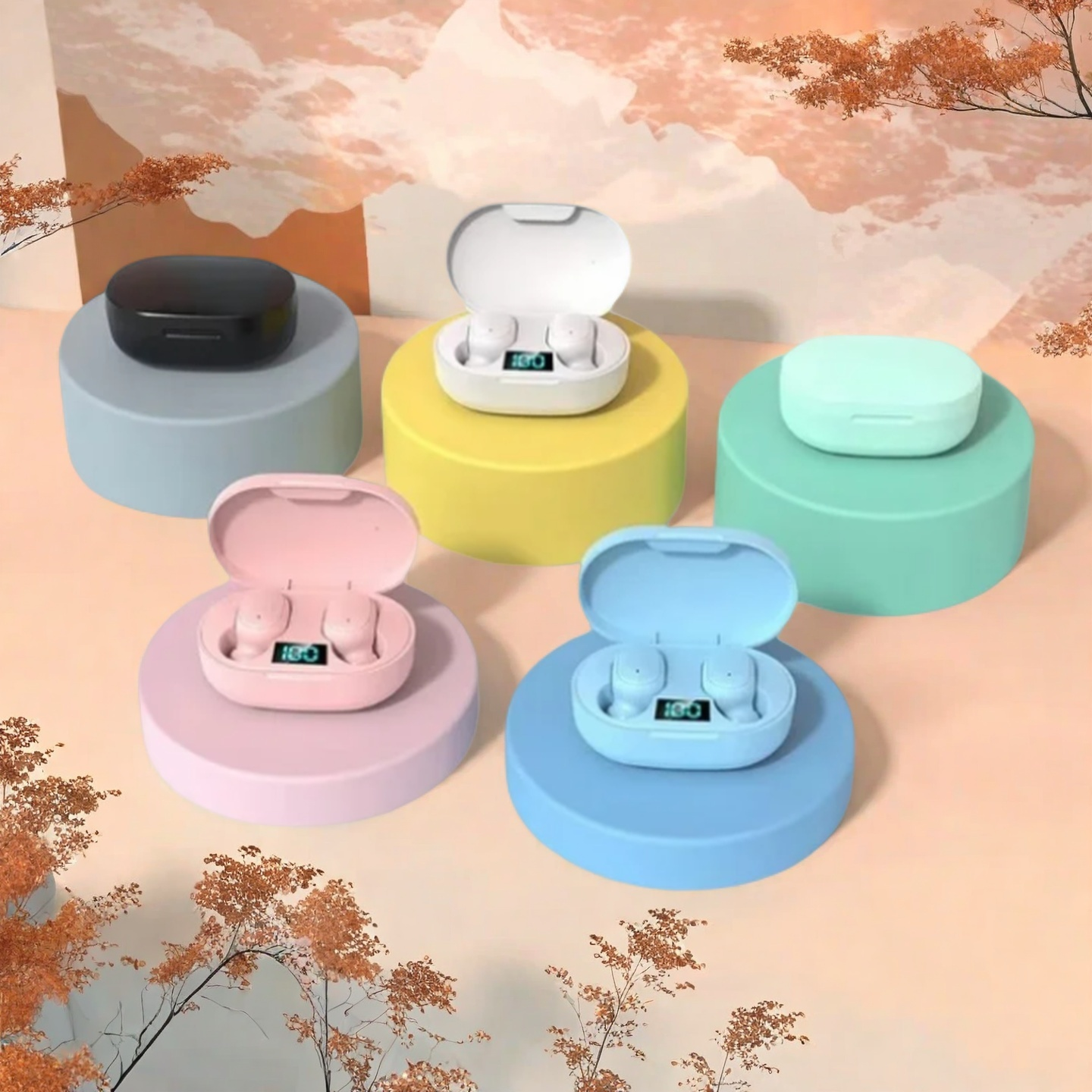 TWS E6SワイヤレスBluetoothノイズリダクション機能付きイヤホン